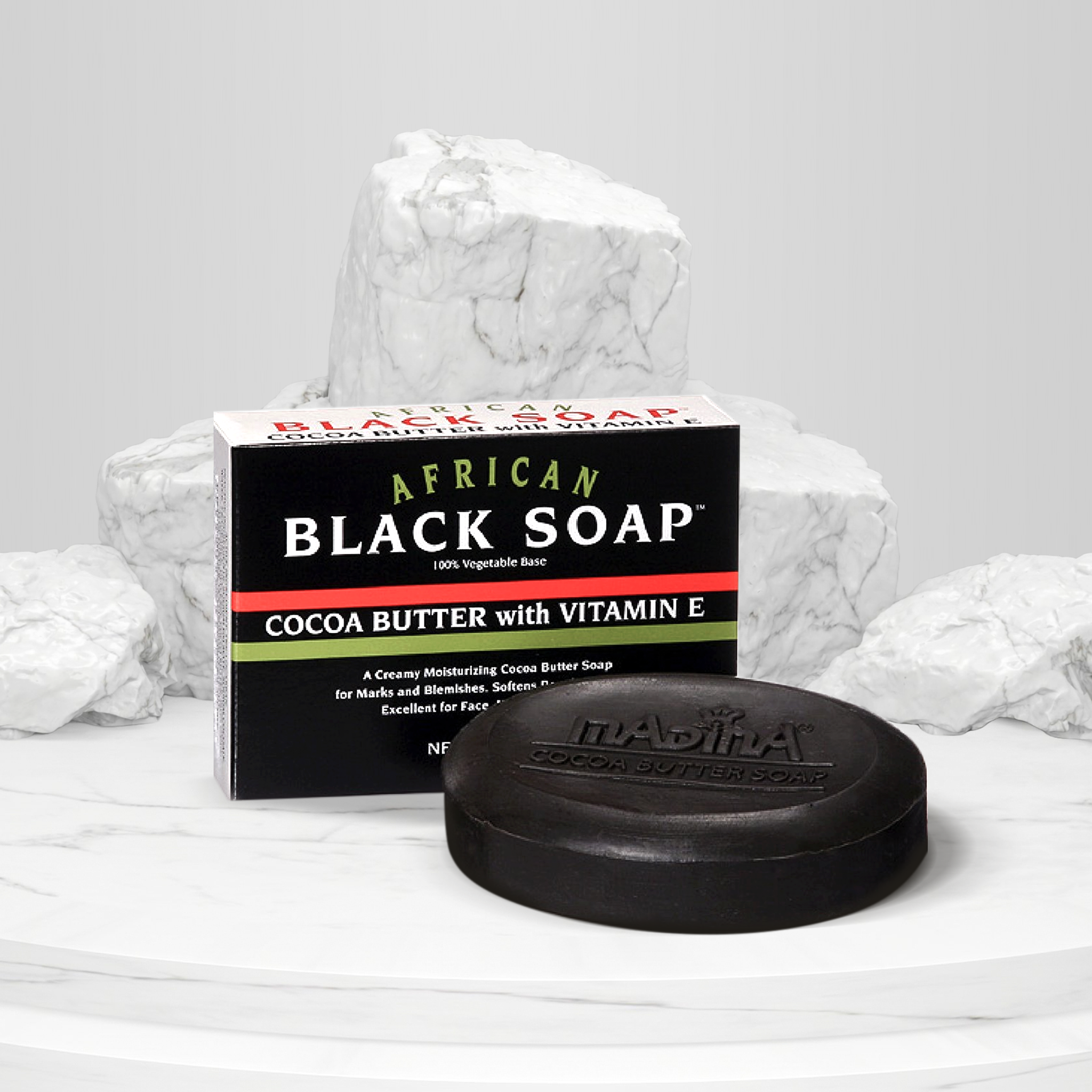 African Black Soap with Cocoa Butter